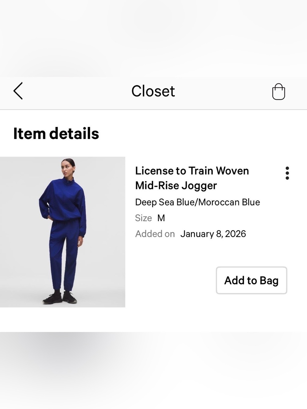 Lululemon License to Train Woven Mid-Rise Jogger Deep Sea Blue/Moroccan Blue - Picture 7 of 13